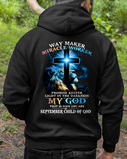 SEPTEMBER - WAY MAKER MIRACLE WORKER – CHRISTIAN T-SHIRT FOR MEN - MTNN09 (SKU2606-342-09)