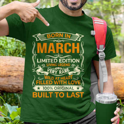 Born In March – Limited Edition Living Legend - T-Shirt For Men - MTNN03 (SKU2605-226-03)
