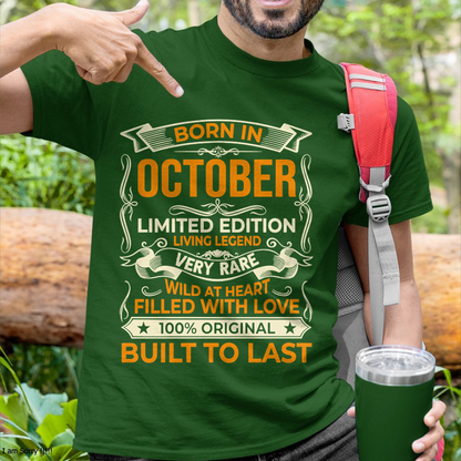 Born In October – Limited Edition Living Legend - T-Shirt For Men - MTNN10 (SKU2605-226-10)