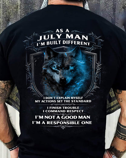 JULY - BUILT DIFFERENT - BIRTHDAY T-SHIRT FOR MEN - MTNN07 (SKU12-301-07)