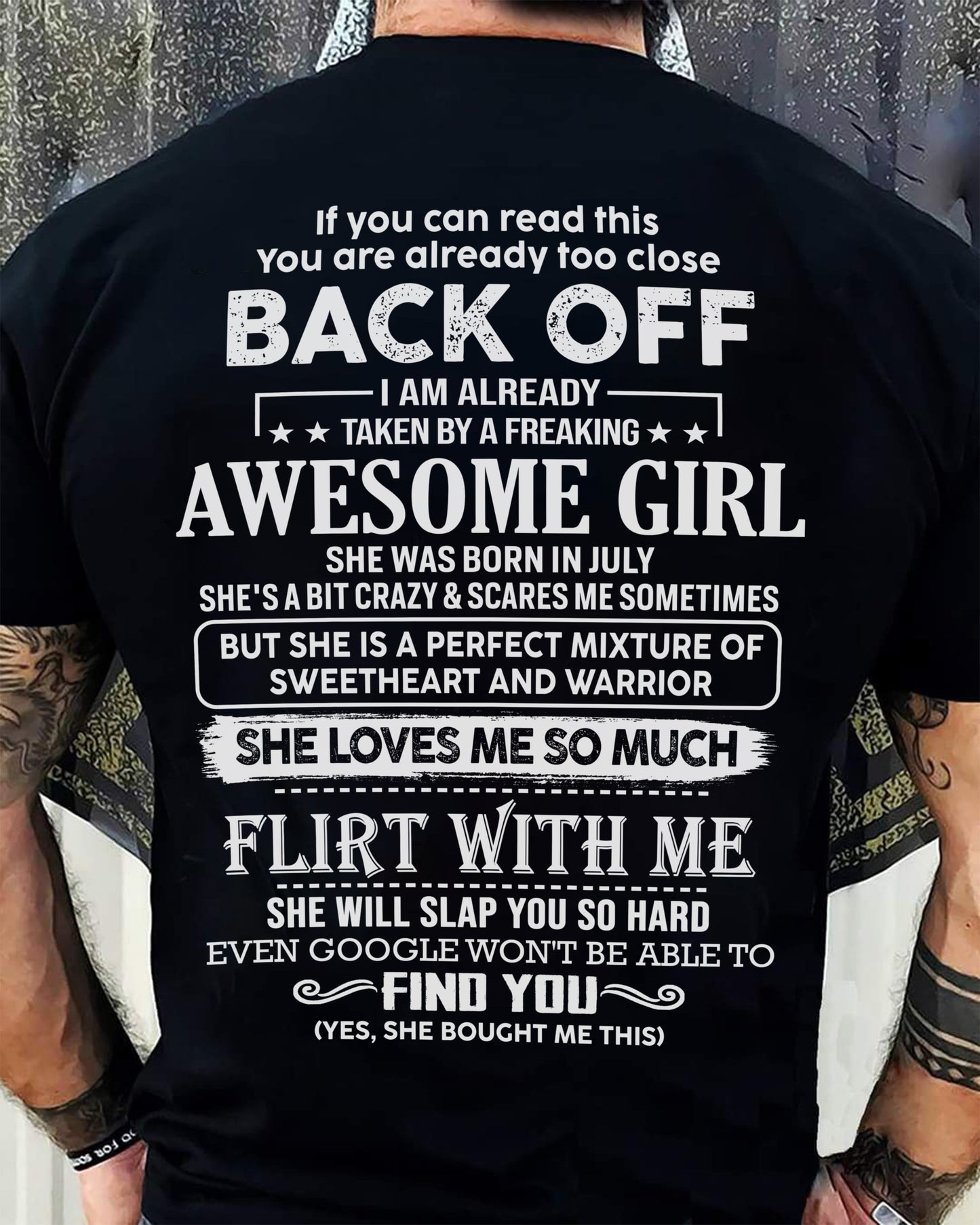 July ��� Awesome Girlfriend Born In July ��� Special gift for your Boyfriend ��� From Wife MTNN07 (SKU06-25-07)