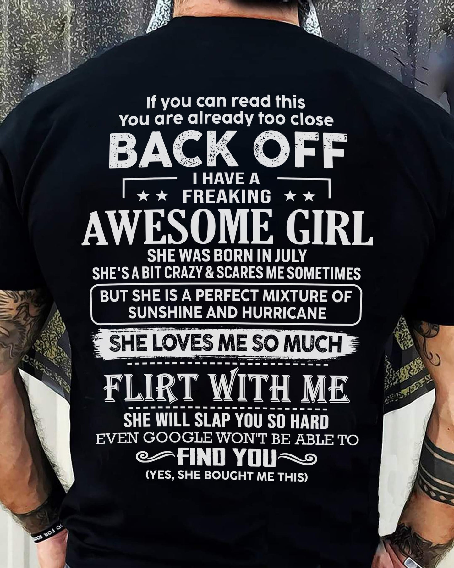 July ��� Awesome Girlfriend Born In July ��� Special gift for your Boyfriend ��� From Wife MTNN07 (SKU06-17-07)