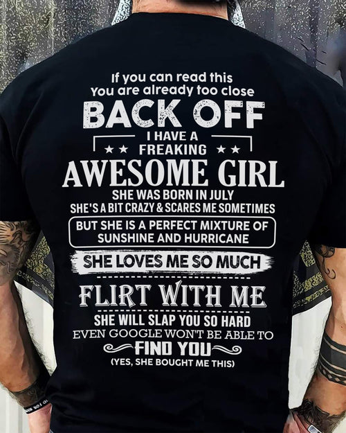 July ��� Awesome Girlfriend Born In July ��� Special gift for your Boyfriend ��� From Wife MTNN07 (SKU06-17-07)