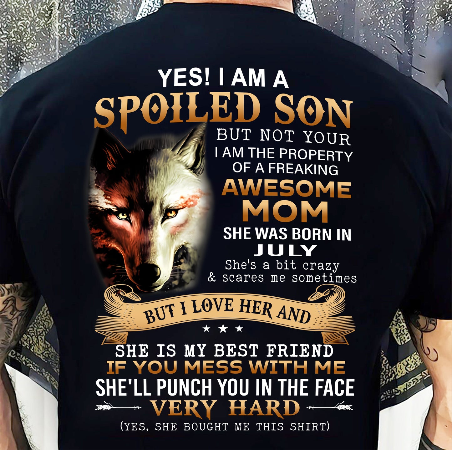July - Lucky Son of Awesome Mom - Perfect Gift for Son From Mom - MTNN07 (SKU10-128-07)