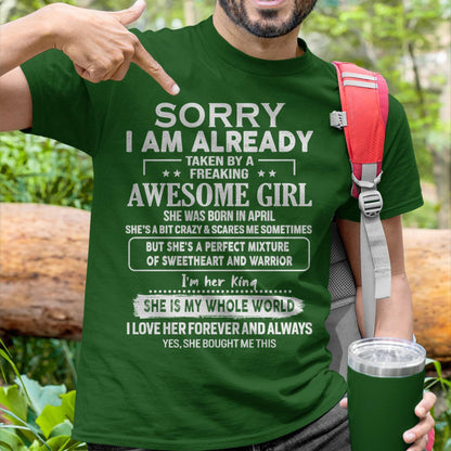 April - Awesome Girl - Perfect Gift For Your Boyfriend, Husband From Wife - HNDS04  (SKU04-86MT-04)