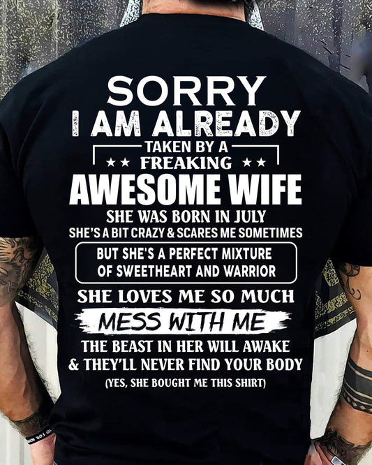 Wife July - Perfect gift for husband From Wife - MTNN07 (SKU68-86-07)