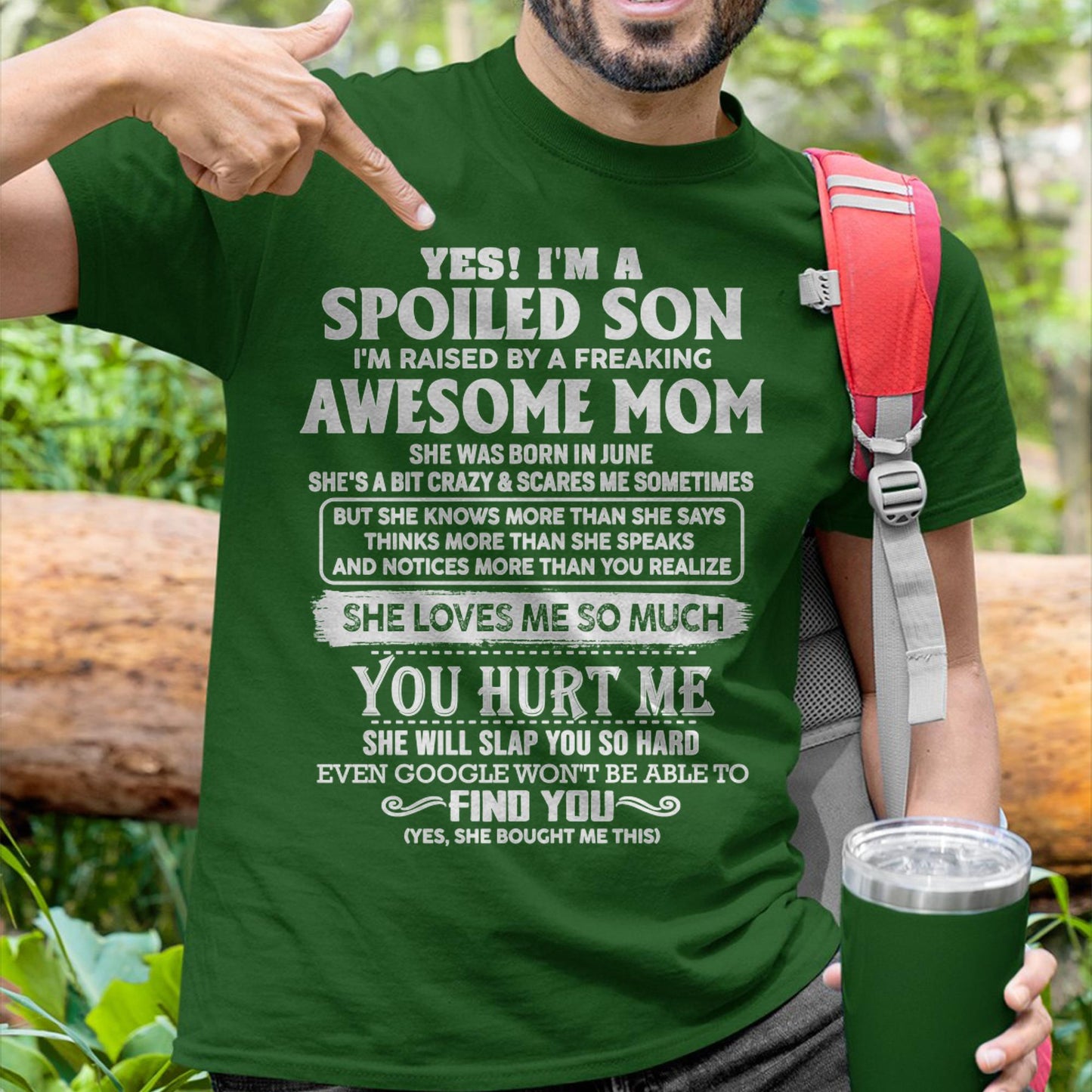 June - Awesome Mom - Perfect Gift For Spoiled Son From Mom - HNDS06 (SKU05-47-06)