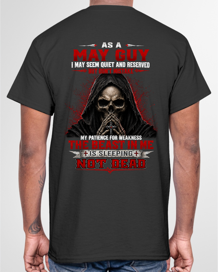 MAY GUY – THE BEAST IN ME IS SLEEPING, NOT DEAD – SKULL T-SHIRT FOR MEN - MTNN05 (SKU2607-116-05)