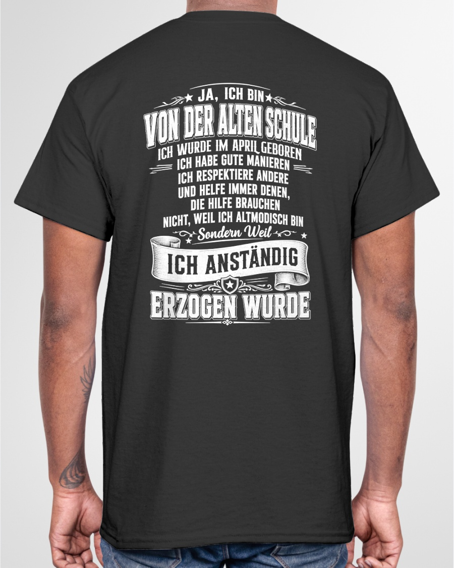 APRIL - VON DER ALTEN SCHULE MIT GUTEN MANIEREN – T-SHIRT FÜR HERREN - MTNN04 (SKU2606-129-04)
