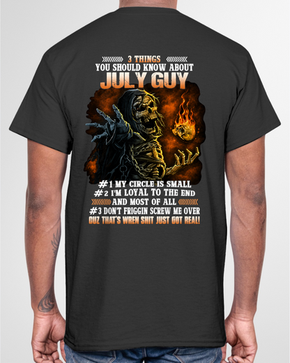 JULY GUY – 3 THINGS YOU SHOULD KNOW ABOUT ME – SKULL GRAPHIC T-SHIRT FOR MEN - MTNN07 (SKU2607-169-07)