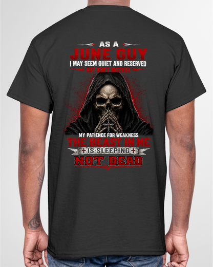 JUNE GUY – THE BEAST IN ME IS SLEEPING, NOT DEAD – SKULL T-SHIRT FOR MEN - MTNN06 (SKU2607-116-06)