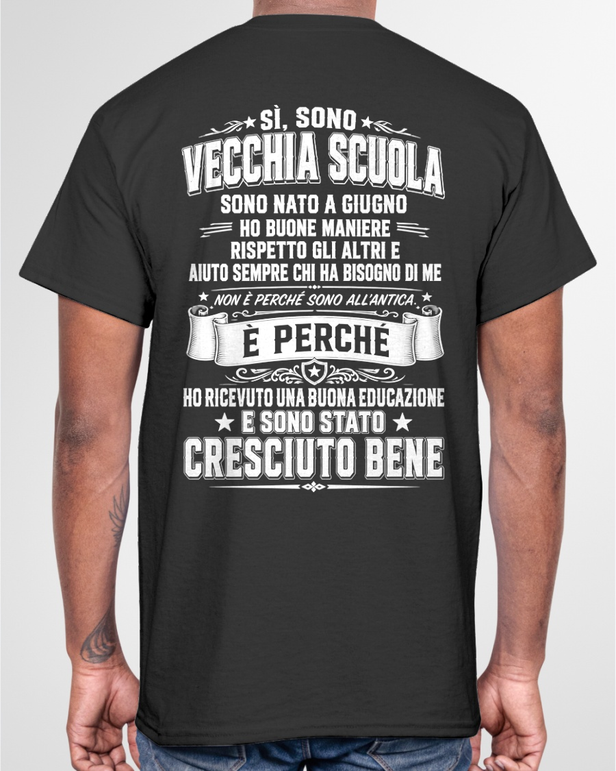 GIUGNO – VECCHIA SCUOLA E BUONE MANIERE – T-SHIRT DA UOMO - MTNN06 (SKU2606-191-06)