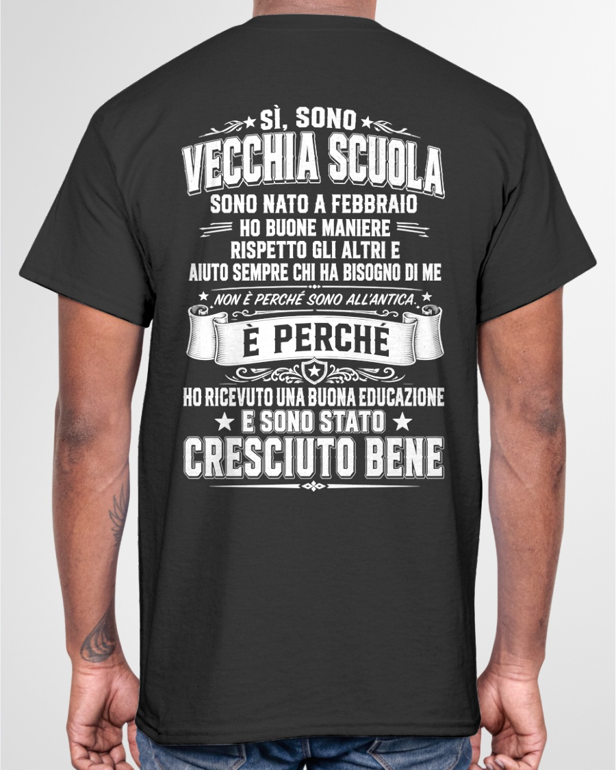 FEBBRAIO – VECCHIA SCUOLA E BUONE MANIERE – T-SHIRT DA UOMO - MTNN02 (SKU2606-191-02)