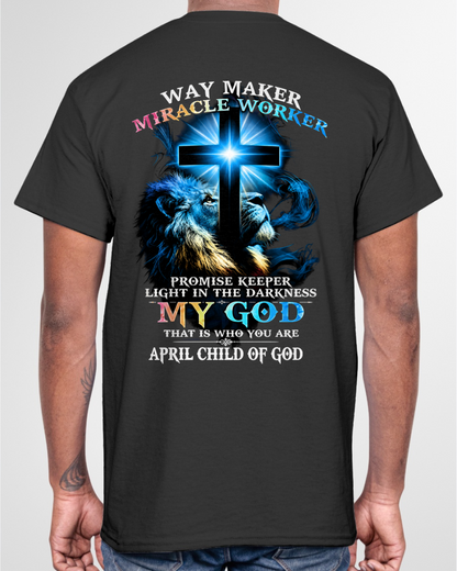 APRIL - WAY MAKER MIRACLE WORKER – CHRISTIAN T-SHIRT FOR MEN - MTNN04 (SKU2606-342-04)
