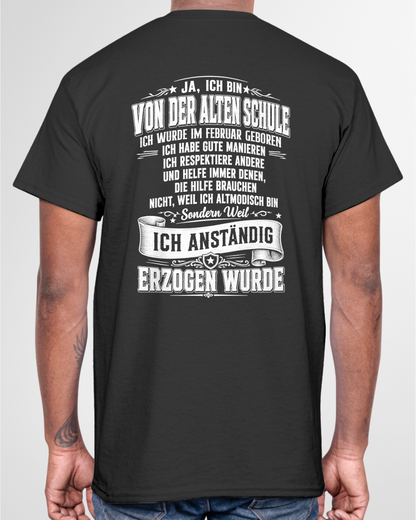 FEBRUAR - VON DER ALTEN SCHULE MIT GUTEN MANIEREN – T-SHIRT FÜR HERREN - MTNN02 (SKU2606-129-02)