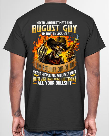 AUGUST GUY – I SEE THROUGH ALL YOUR BULLSH*T – SKULL GRAPHIC T-SHIRT FOR MEN - MTNN08 (SKU2607-290-08)