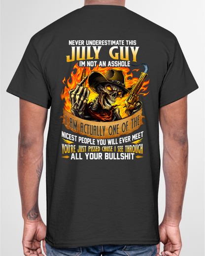JULY GUY – I SEE THROUGH ALL YOUR BULLSH*T – SKULL GRAPHIC T-SHIRT FOR MEN - MTNN07 (SKU2607-290-07)