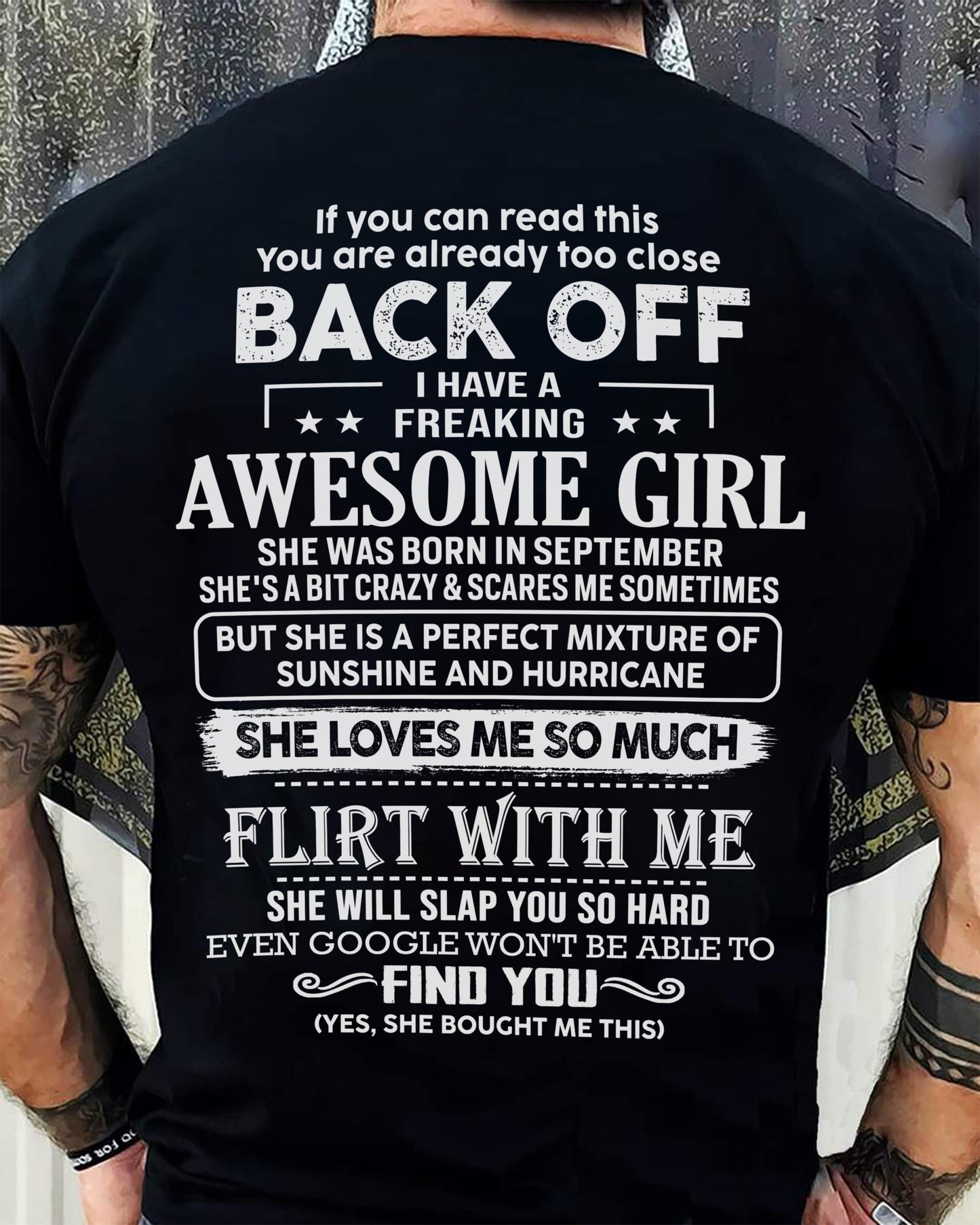 September ��� Awesome Girlfriend Born In September ��� Special gift for your Boyfriend ��� From Wife MTNN09 (SKU06-17-09)