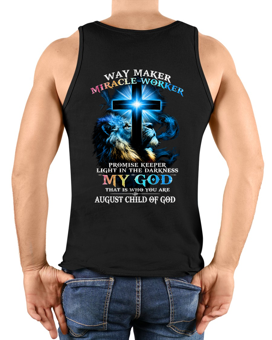 AUGUST - WAY MAKER MIRACLE WORKER – CHRISTIAN T-SHIRT FOR MEN - MTNN08 (SKU2606-342-08)