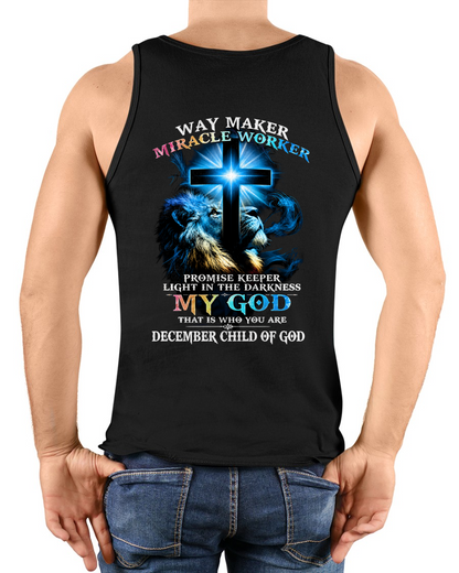 DECEMBER - WAY MAKER MIRACLE WORKER – CHRISTIAN T-SHIRT FOR MEN - MTNN12 (SKU2606-342-12)