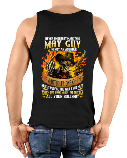 MAY GUY – I SEE THROUGH ALL YOUR BULLSH*T – SKULL GRAPHIC T-SHIRT FOR MEN - MTNN05 (SKU2607-290-05)