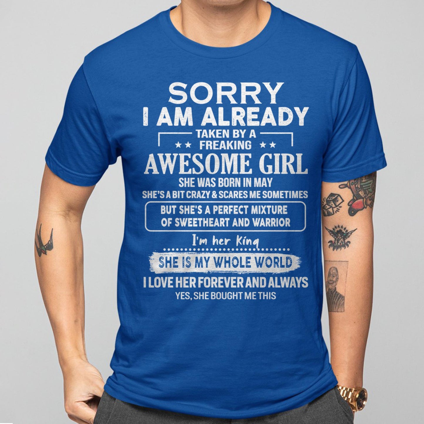 May - Awesome Girl - Perfect Gift For Your Boyfriend, Husband From Wife - HNDS05 (SKU04-86MT-05)