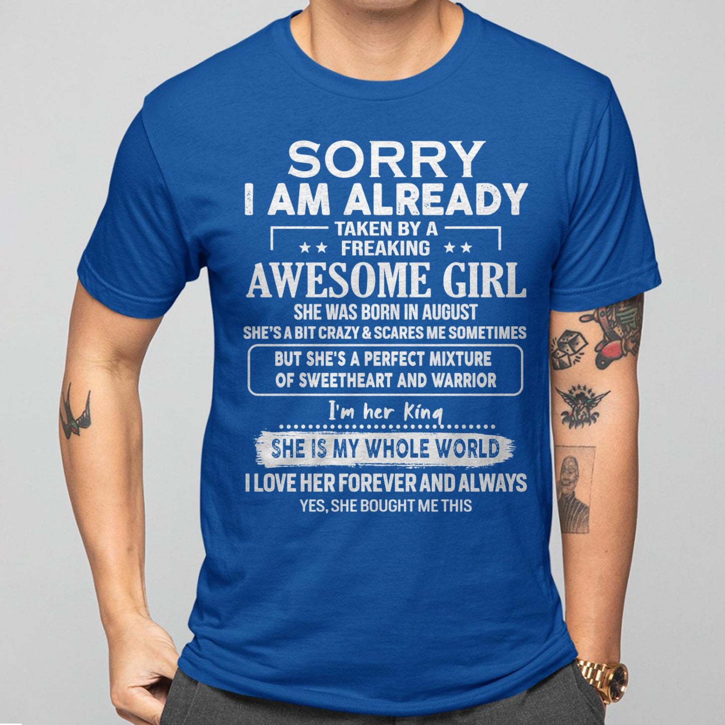 August - Awesome Girl - Perfect Gift For Your Boyfriend, Husband From Wife - MTNN08 (SKU04-86MT-08)