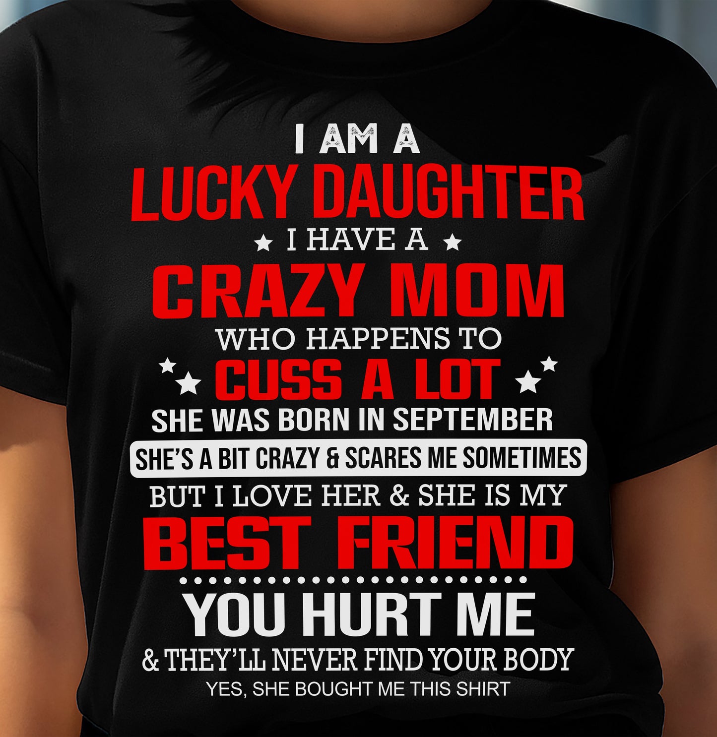 SEPTEMBER - I'M A LUCKY DAUGHTER - PERFECT GIFT FOR YOUR DAUGHTER - GIFT FROM MOM - MTNN09 (SKU12-241-09)