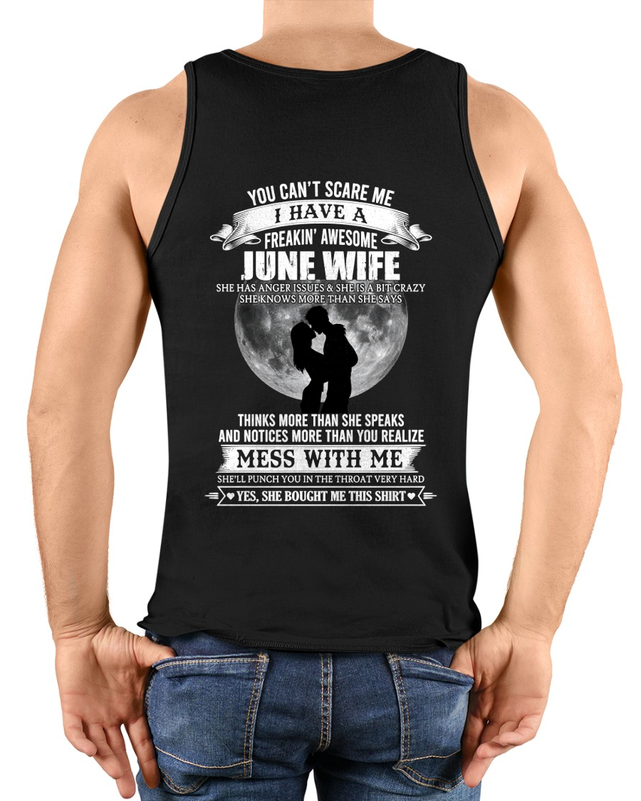 JUNE WIFE – FREAKIN' AWESOME FROM WIFE – ROMANTIC GRAPHIC T-SHIRT FOR HUSBANDS - MTNN06 (SKU2607-291-06)