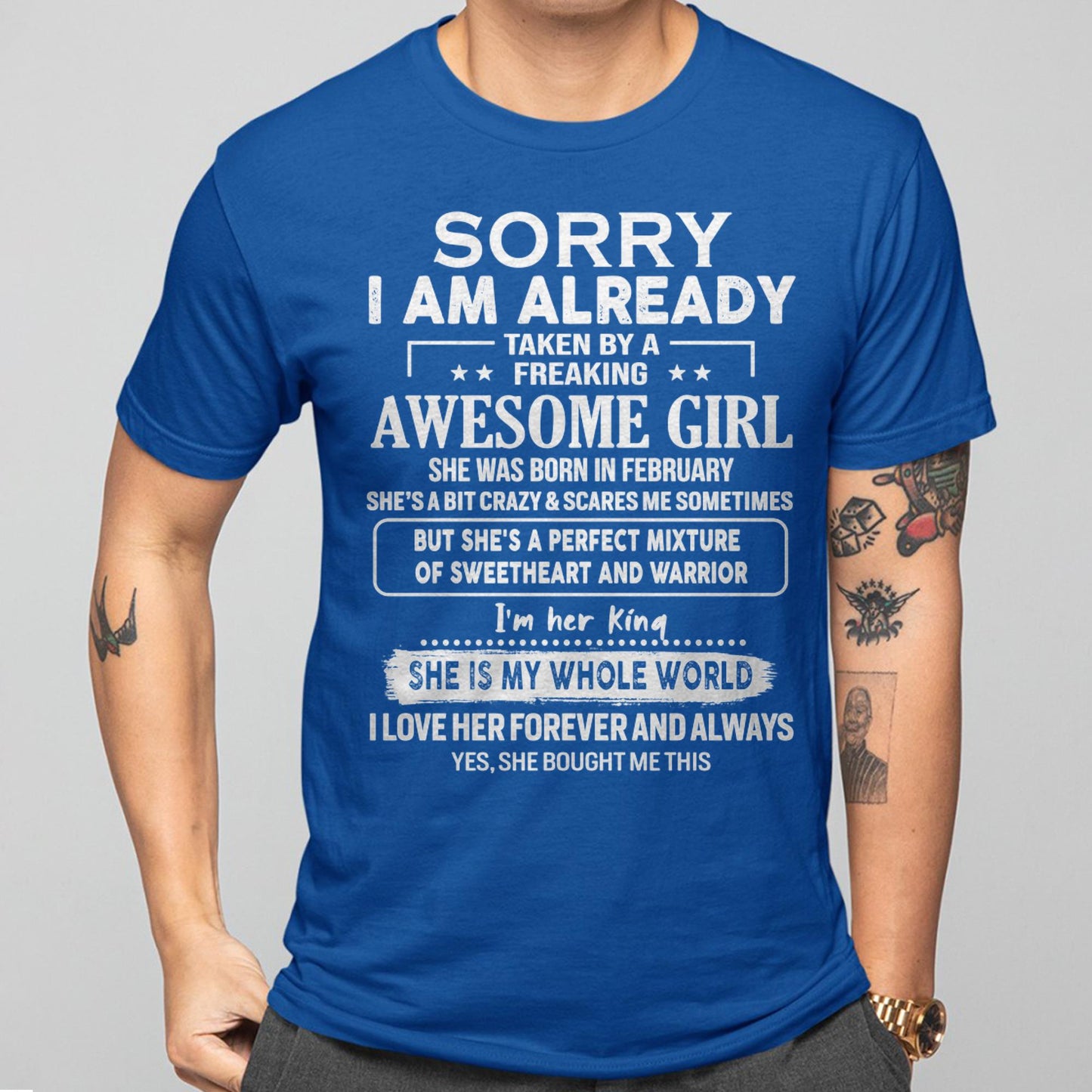 February - Awesome Girl - Perfect Gift For Your Boyfriend, Husband From Wife - MTNN02 (SKU04-86-02)