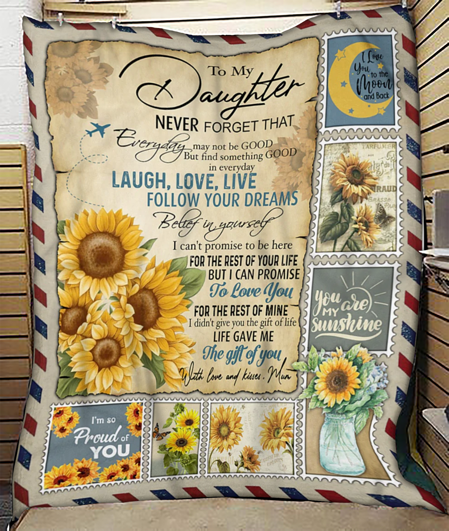 To My Dear Daughter Blanket – Always With You, From Mom