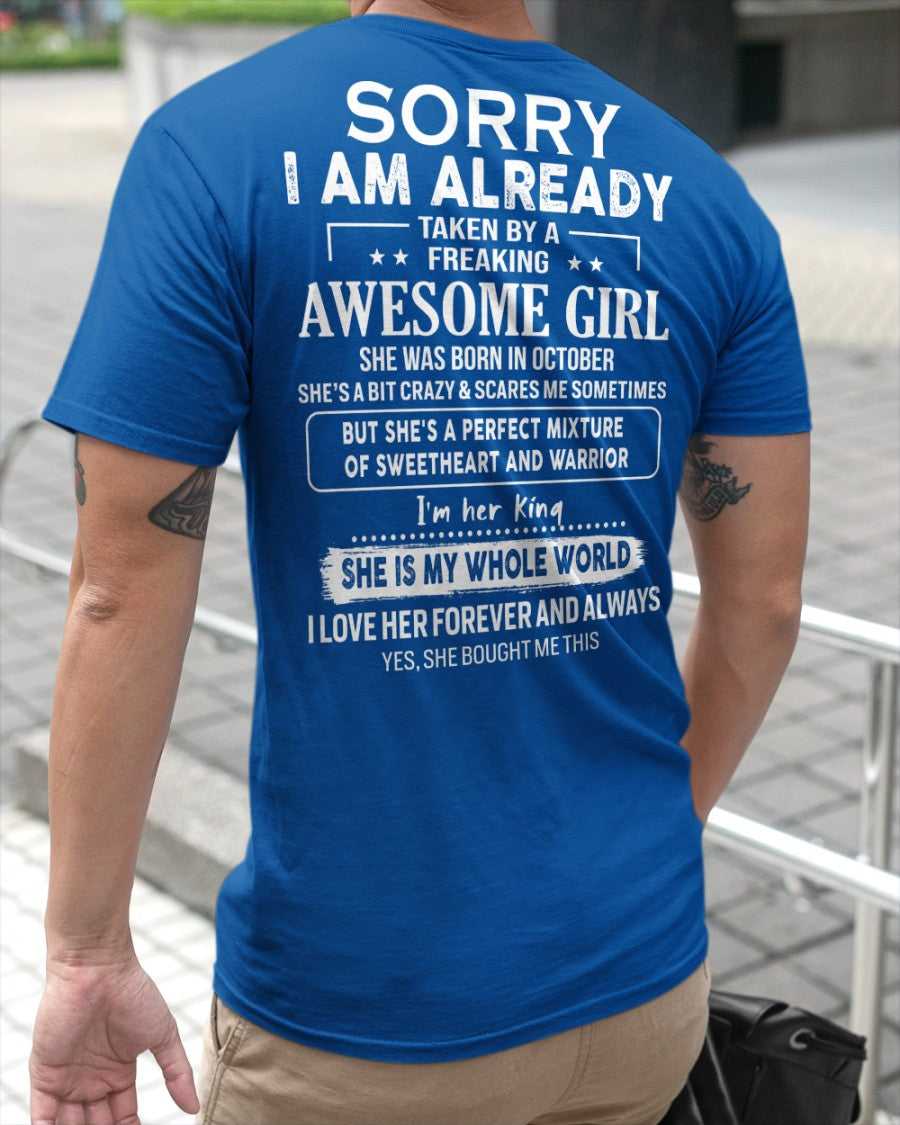October - Awesome girl - Perfect gift for your boyfriend - (SKU04-86-10) - From Wife MTNN10