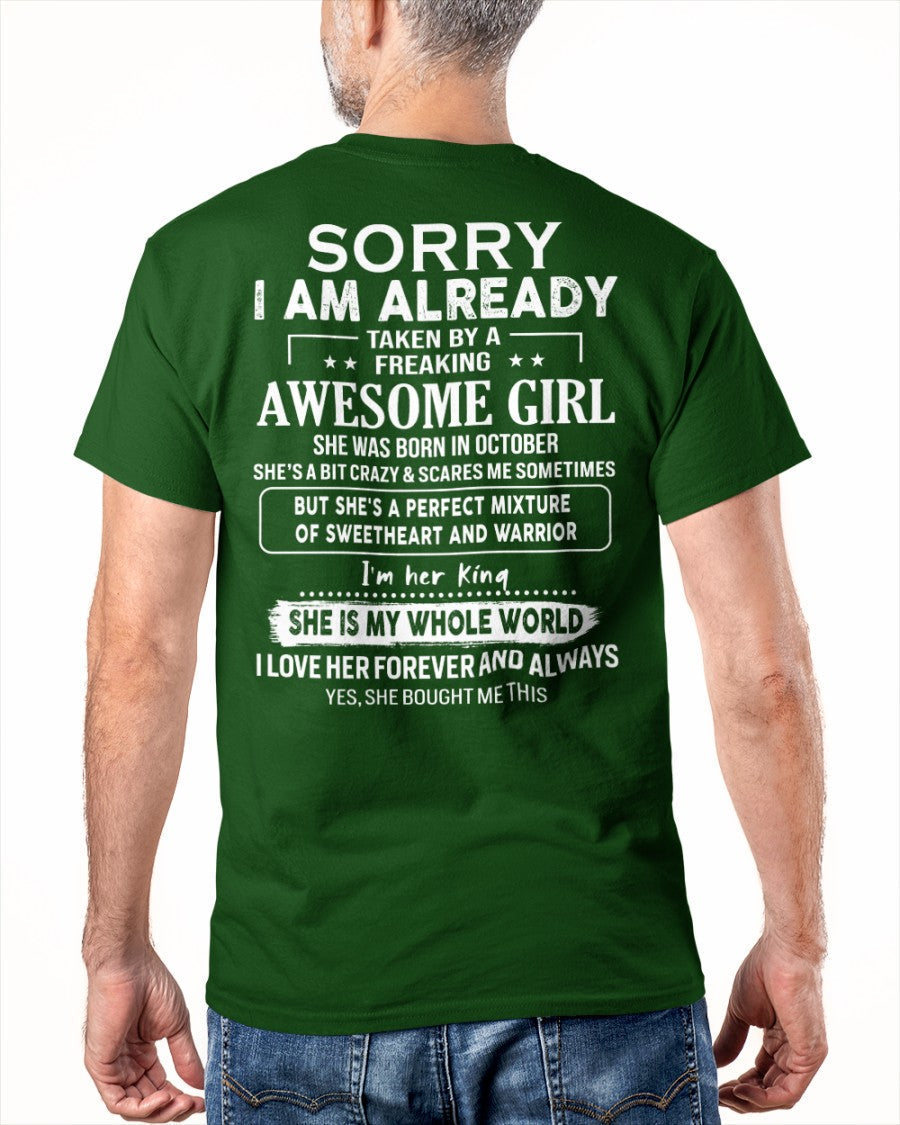 October - Awesome girl - Perfect gift for your boyfriend - (SKU04-86-10) - From Wife MTNN10