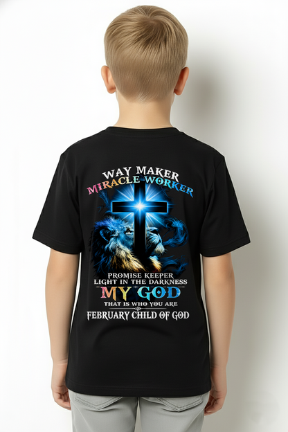 FEBRUARY - WAY MAKER MIRACLE WORKER – CHRISTIAN T-SHIRT FOR MEN - MTNN02 (SKU2606-342-02)