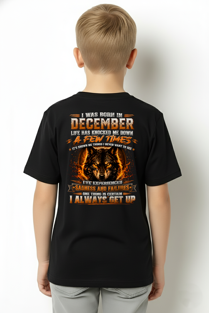 DECEMBER – LIFE HAS KNOCKED ME DOWN – WOLF T-SHIRT FOR MEN - MTNN12 (SKU2607-331-12)