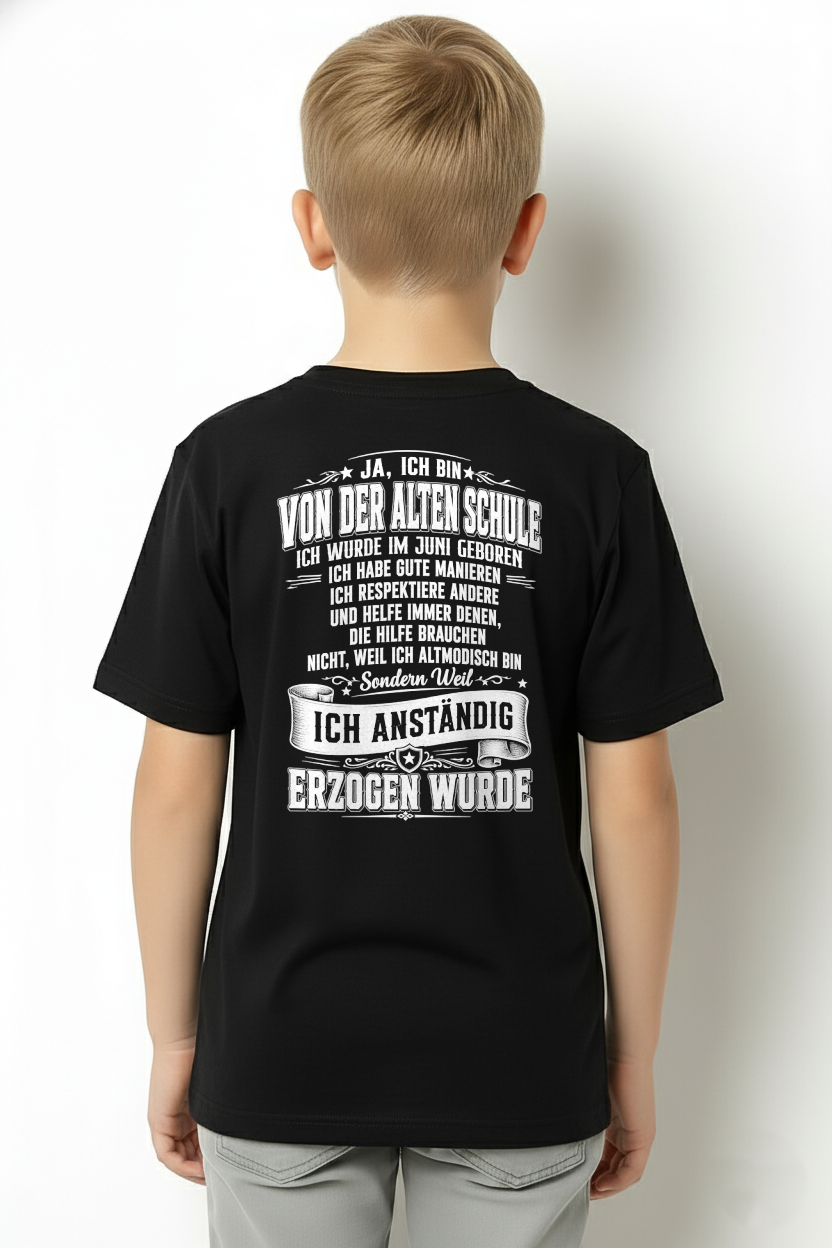 JUNI - VON DER ALTEN SCHULE MIT GUTEN MANIEREN – T-SHIRT FÜR HERREN - MTNN06 (SKU2606-129-06)