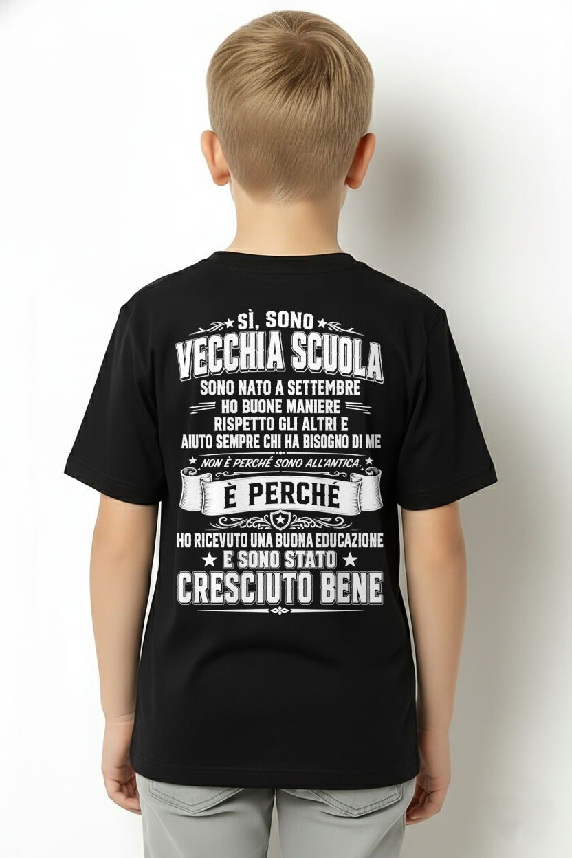 SETTEMBRE – VECCHIA SCUOLA E BUONE MANIERE – T-SHIRT DA UOMO - MTNN09 (SKU2606-191-09)