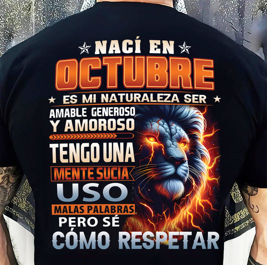 OCTUBRE - MENTE SUCIA PERO S�� RESPETAR - REGALO DE CUMPLEA��OS PARA HOMBRES - MTNN10sp (SKU10-68-10)