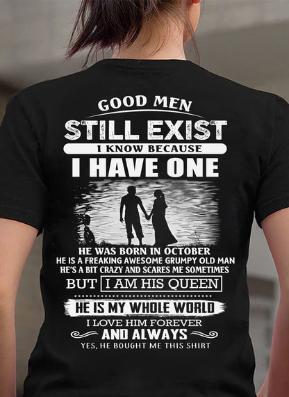 OCTOBER - GOOD MEN STILL EXIST - PERFECT GIFT FROM HUSBAND, BOYFRIEND - MTNN10 (SKU2607-180-10)