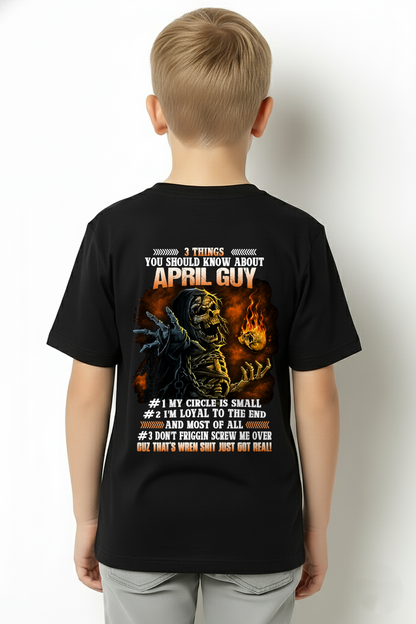 APRIL GUY – 3 THINGS YOU SHOULD KNOW ABOUT ME – SKULL GRAPHIC T-SHIRT FOR MEN - MTNN04 (SKU2607-169-04)