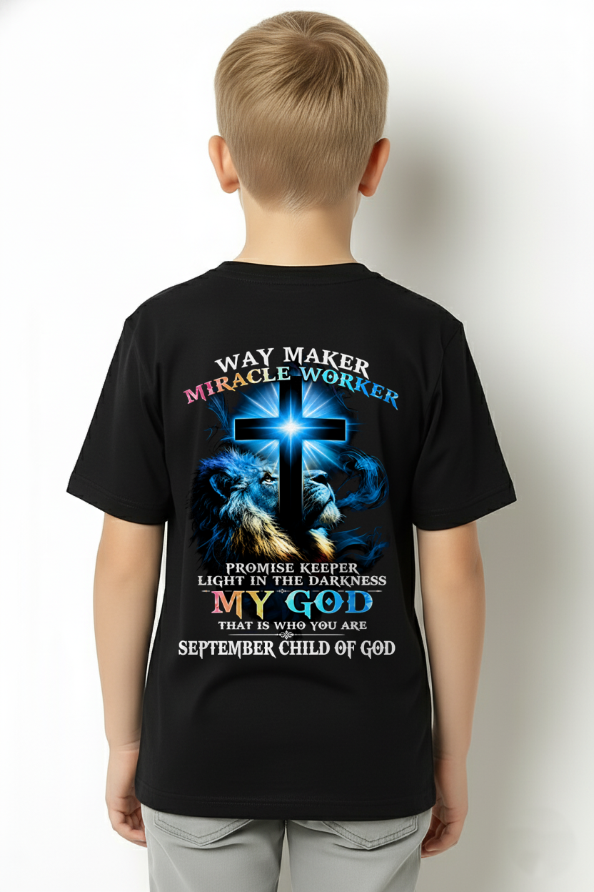 SEPTEMBER - WAY MAKER MIRACLE WORKER – CHRISTIAN T-SHIRT FOR MEN - MTNN09 (SKU2606-342-09)