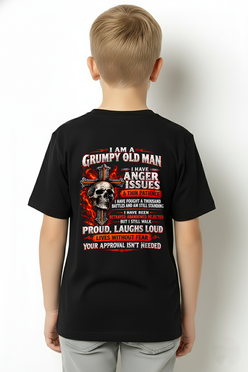I AM A GRUMPY OLD MAN – ANGER ISSUES & THIN PATIENCE – T-SHIRT FOR MEN - MTNN00 (SKU2609-314-00)