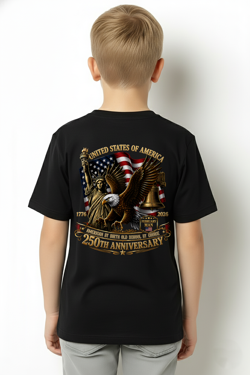 FEBRUARY MAN – 250TH ANNIVERSARY AMERICAN EAGLE – T-SHIRT FOR MEN - MTNN02 (SKU2606-241-02)