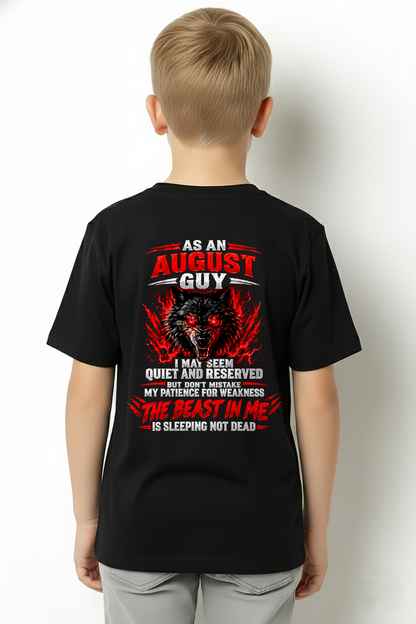 AUGUST GUY – THE BEAST IN ME IS SLEEPING NOT DEAD – WOLF T-SHIRT FOR MEN - MTNN08 (SKU2610-21-08)