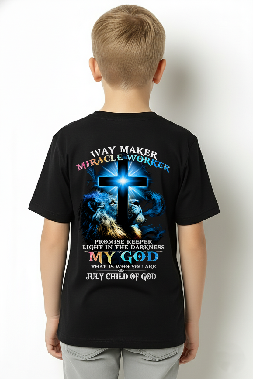 JULY - WAY MAKER MIRACLE WORKER – CHRISTIAN T-SHIRT FOR MEN - MTNN07 (SKU2606-342-07)