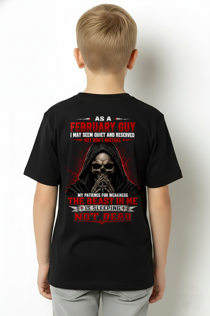 FEBRUARY GUY – THE BEAST IN ME IS SLEEPING, NOT DEAD – SKULL T-SHIRT FOR MEN - MTNN02 (SKU2607-116-02)