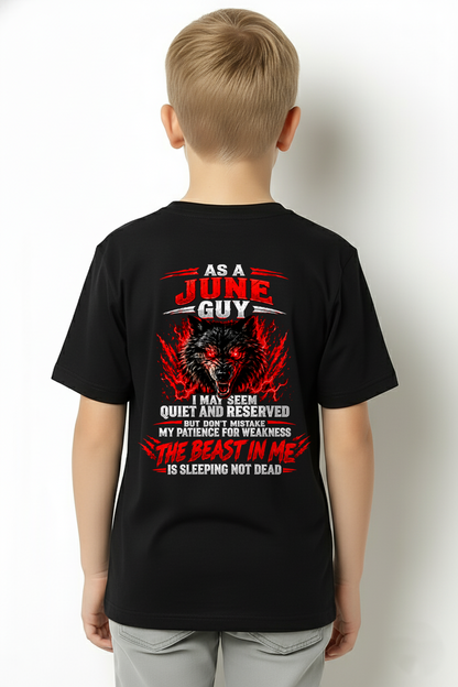 JUNE GUY – THE BEAST IN ME IS SLEEPING NOT DEAD – WOLF T-SHIRT FOR MEN - MTNN06 (SKU2610-21-06)