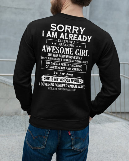 November - Awesome girl - Perfect gift for your boyfriend - (SKU04-86-11) - From Wife MTNN11