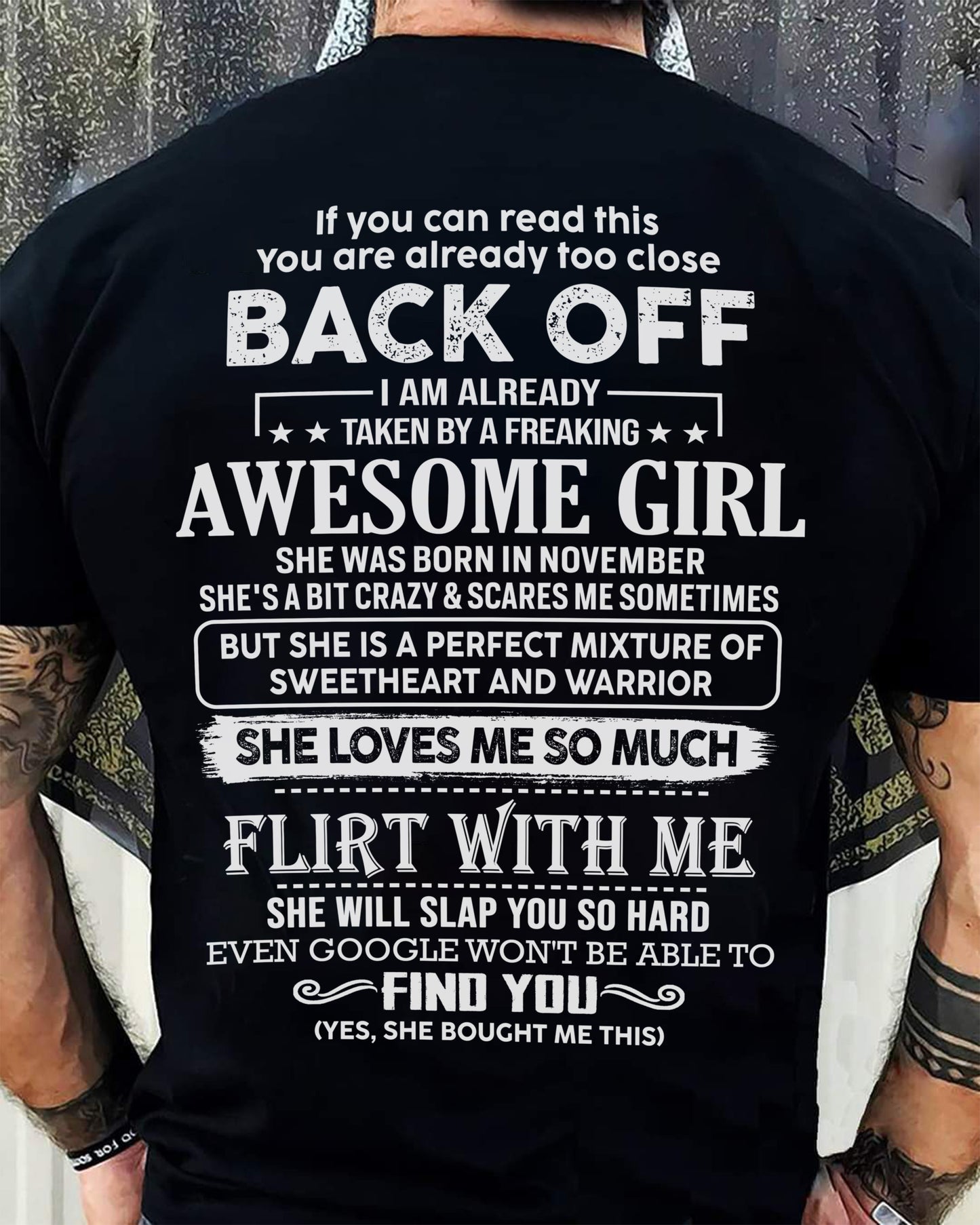 November ��� Awesome Girlfriend Born In November ��� Special gift for your Boyfriend ��� From Wife MTNN11 (SKU06-25-11)