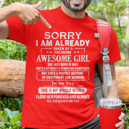 May - Awesome Girl - Perfect Gift For Your Boyfriend, Husband From Wife - HNDS05 (SKU04-86MT-05)
